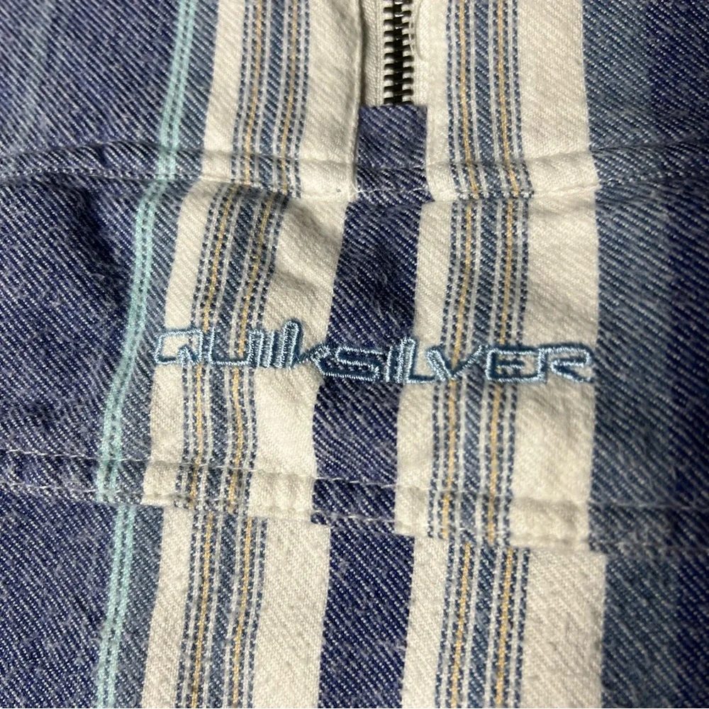 Quiksilver‎ Blue and White Striped Men's Sweater